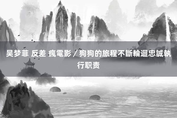 吴梦菲 反差 瘋電影／狗狗的旅程　不斷輪迴忠誠執行职责