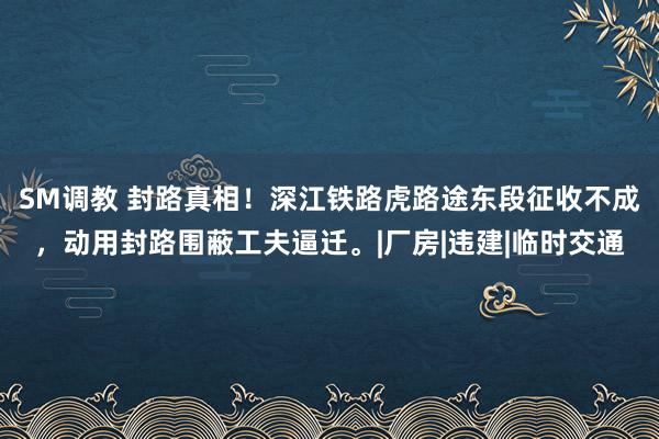 SM调教 封路真相！深江铁路虎路途东段征收不成，动用封路围蔽工夫逼迁。|厂房|违建|临时交通