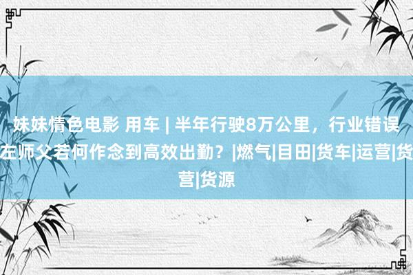 妹妹情色电影 用车 | 半年行驶8万公里，行业错误下左师父若何作念到高效出勤？|燃气|目田|货车|运营|货源